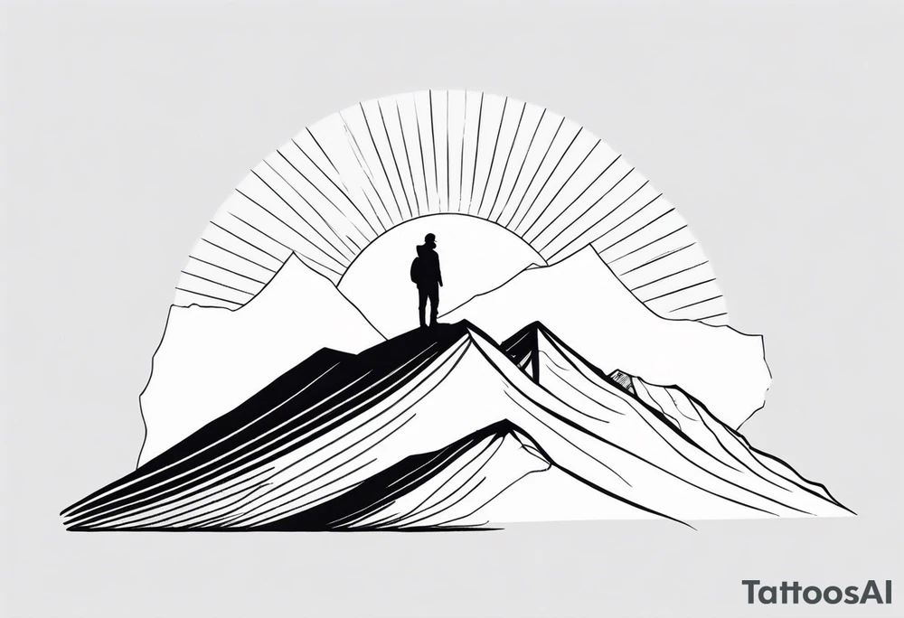 Person on Peak tattoo idea