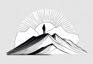 Person on Peak tattoo idea