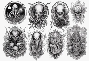 lovecraft myth tattoo for forearm tattoo idea