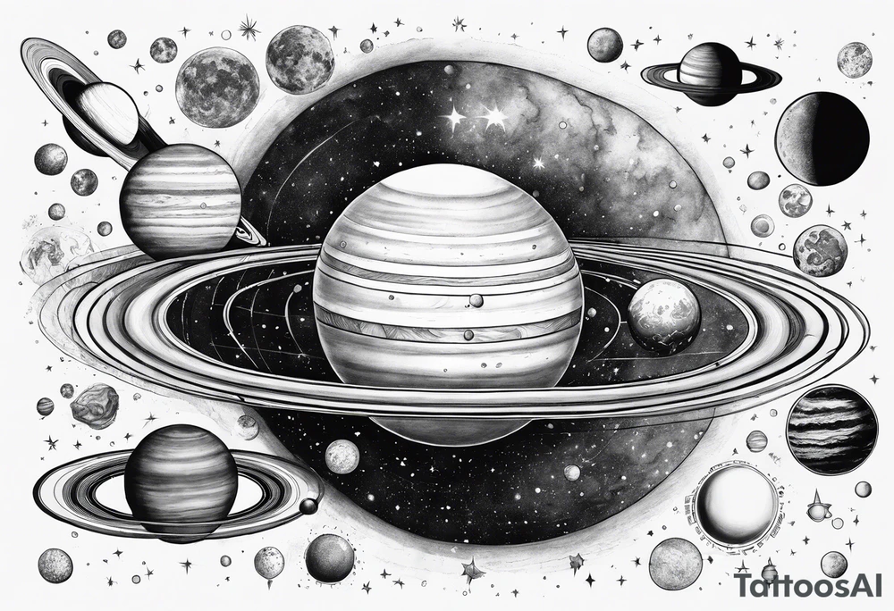 A solar system tattoo idea