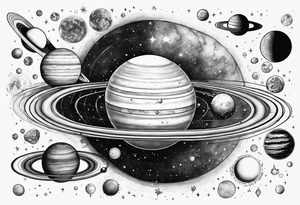 A solar system tattoo idea