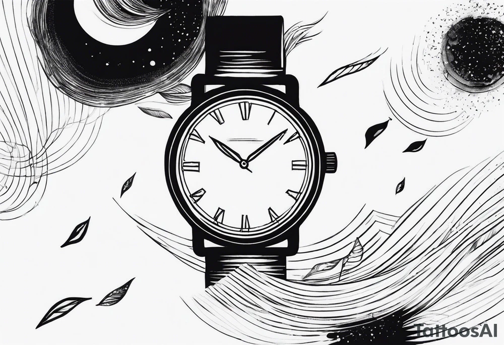 a watch falling to the dark tattoo idea