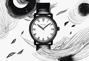 a watch falling to the dark tattoo idea