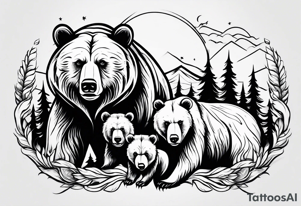 Bear Family tattoo idea
