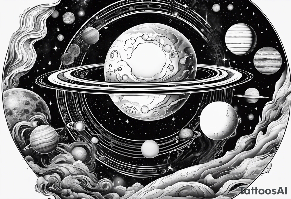 the solar system tattoo idea