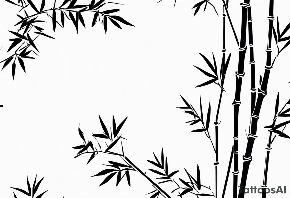 small bamboo branches tattoo idea
