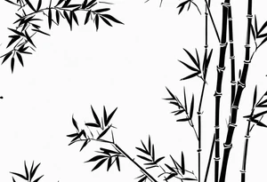 small bamboo branches tattoo idea