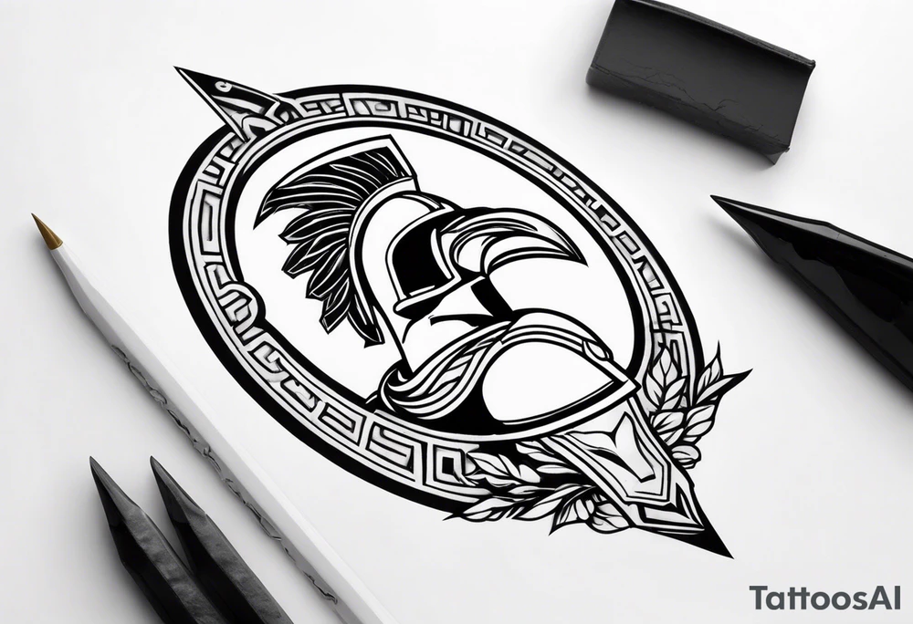 greek spartan symbol tattoo tattoo idea