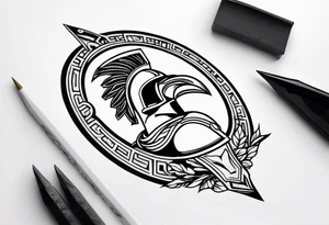 greek spartan symbol tattoo tattoo idea