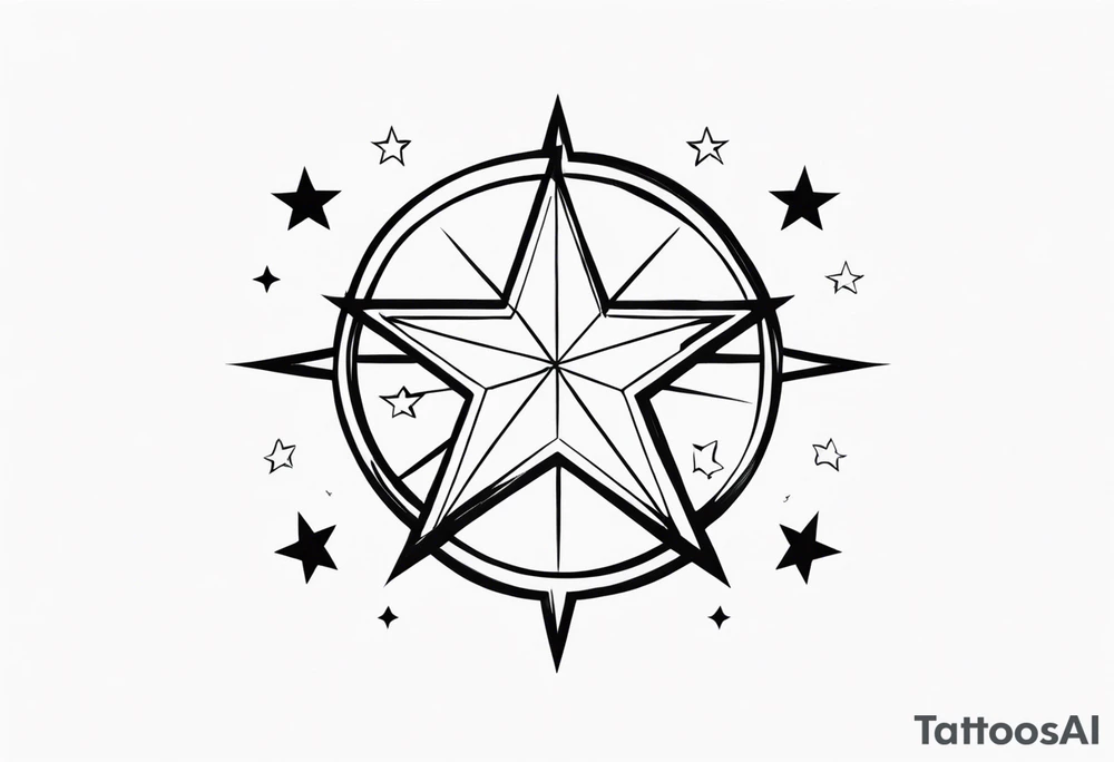minimalist 11:11 with 2 stars tattoo idea