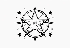 minimalist 11:11 with 2 stars tattoo idea