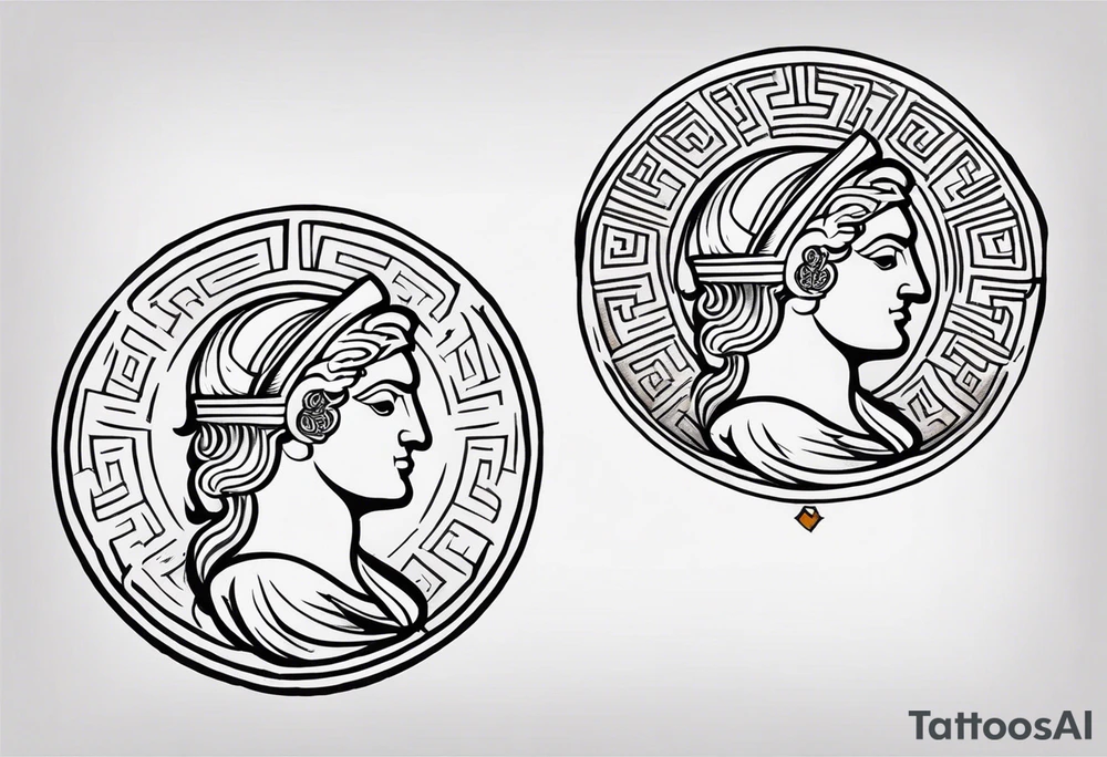 Ancient greek strength logo tattoo tattoo idea