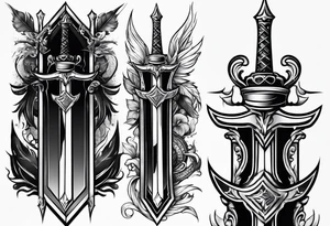 A long skinny sword tattoo idea