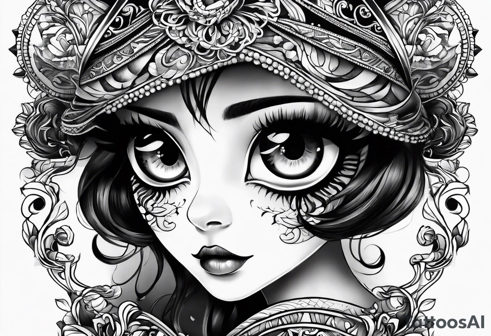 big eyes tattoo idea