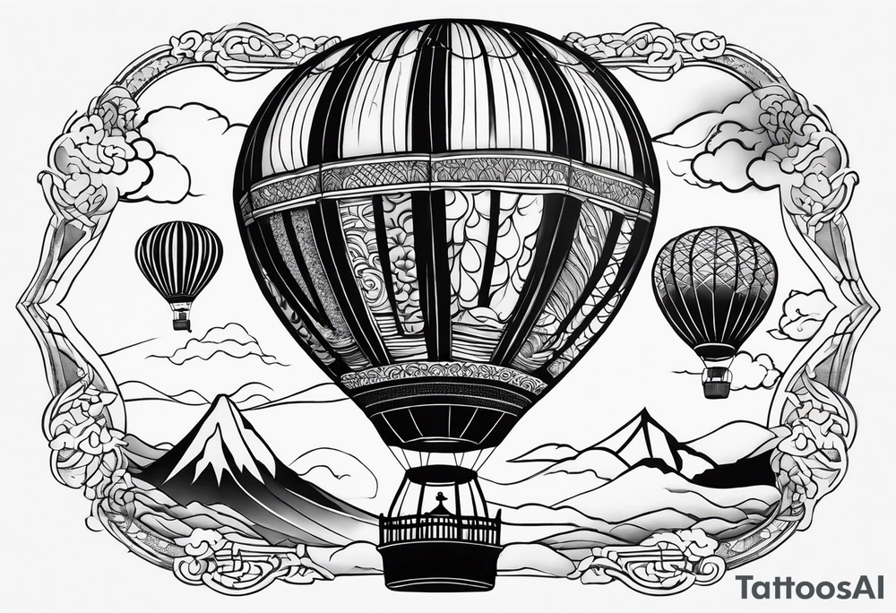 Hot air balloon tattoo idea