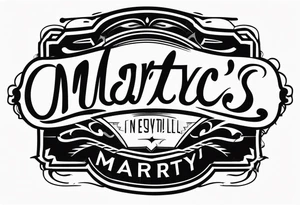 Tattoo logo saying«marty S» tattoo idea