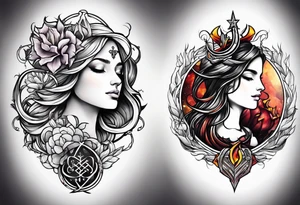 virgo and scorpio symbols merged tattoo idea