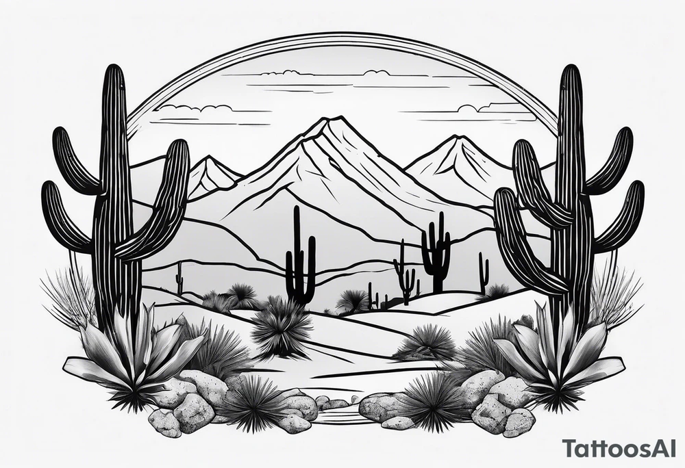 small minimalistic arizona desert with mountains tattoo idea small minimalistic arizona desert with mountains tattoo idea