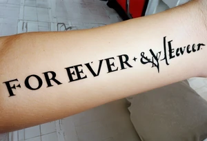 The words forever & Ever and Roman Numerals for 6,12,2012. Small forearm tattoo tattoo idea