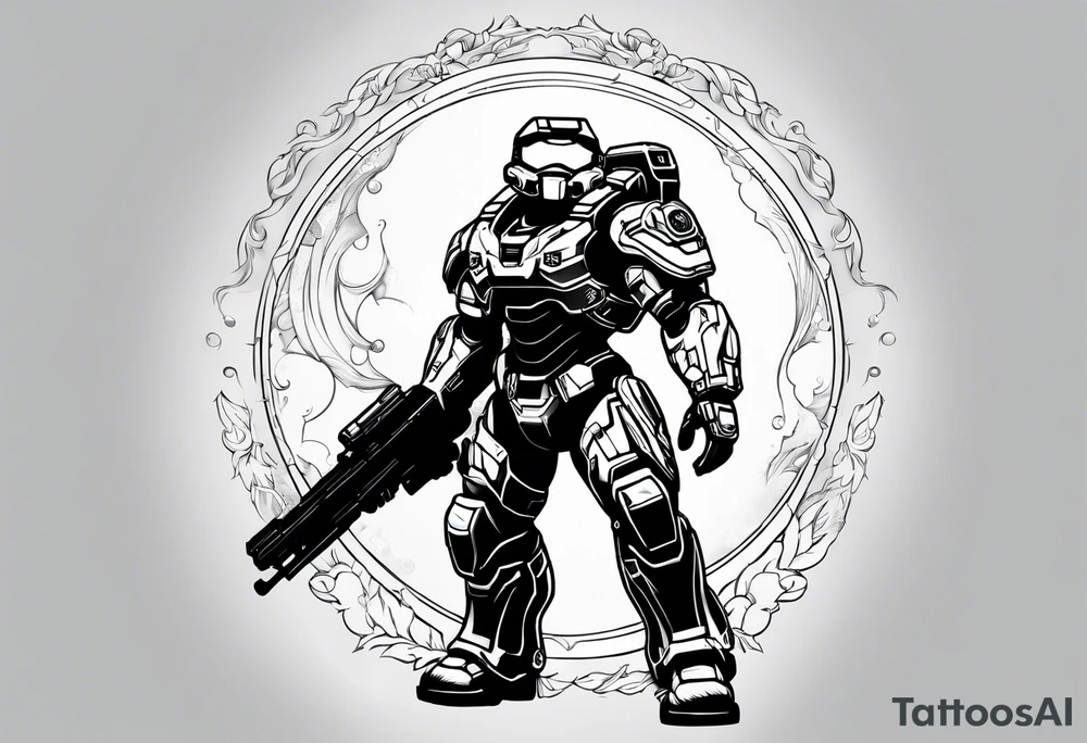 Halo 3 Marine reaching for the sky tattoo idea tattoo idea