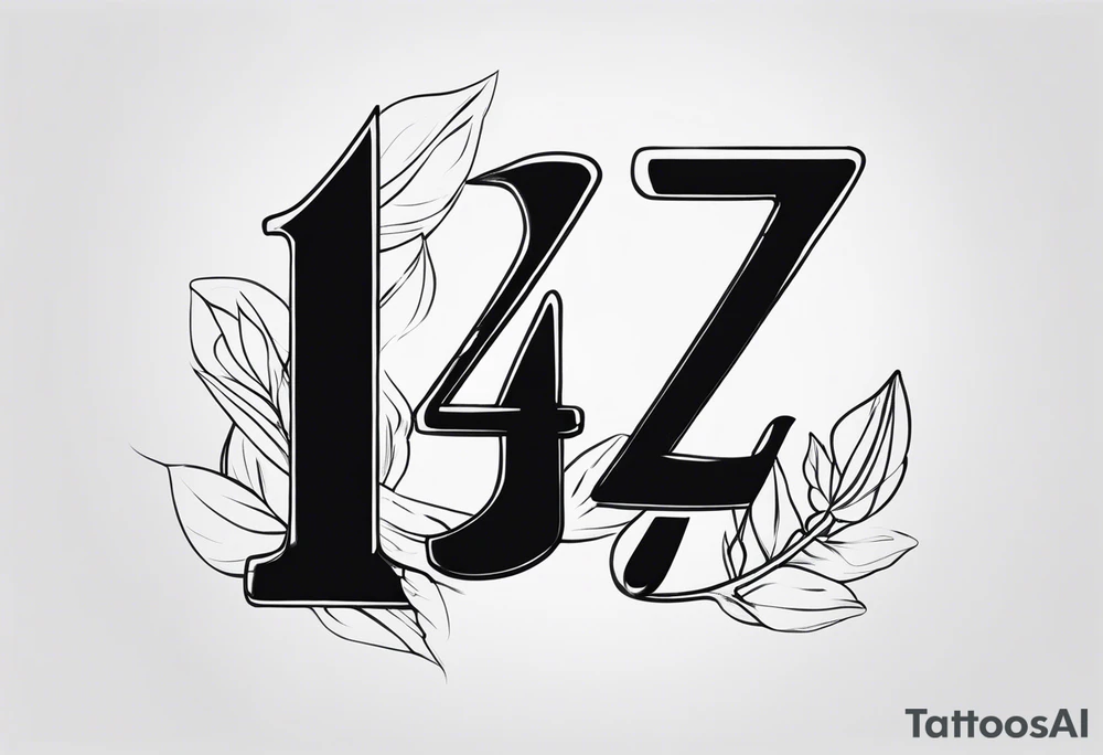 number 4 tattoo idea