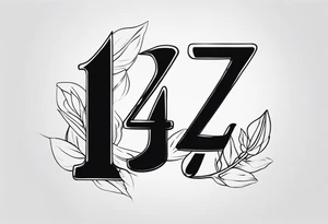 number 4 tattoo idea