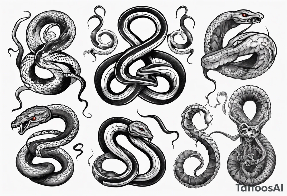 snake on lovecraft theme tattoo idea