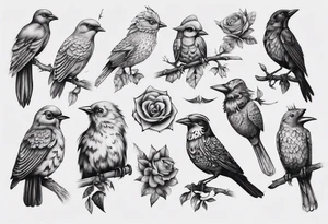 this bird you cannot change, highly detailed tattoo idea