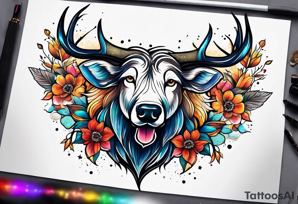 Constellation, animal tattoo idea