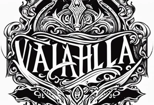 Valhalla  steps fire sword tattoo idea