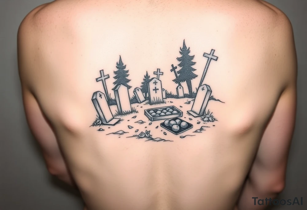 picnic at a graveyard tattoo idea