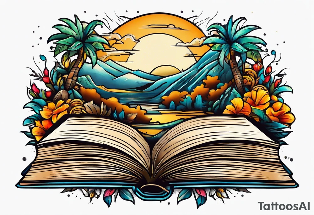 open book tattoo idea