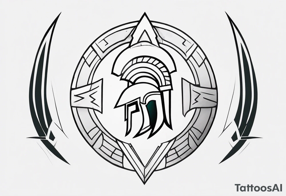 Ancient spartan symbol tattoo tattoo idea
