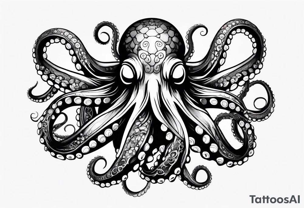 long octopus tattoo idea