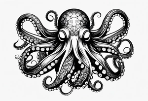 long octopus tattoo idea