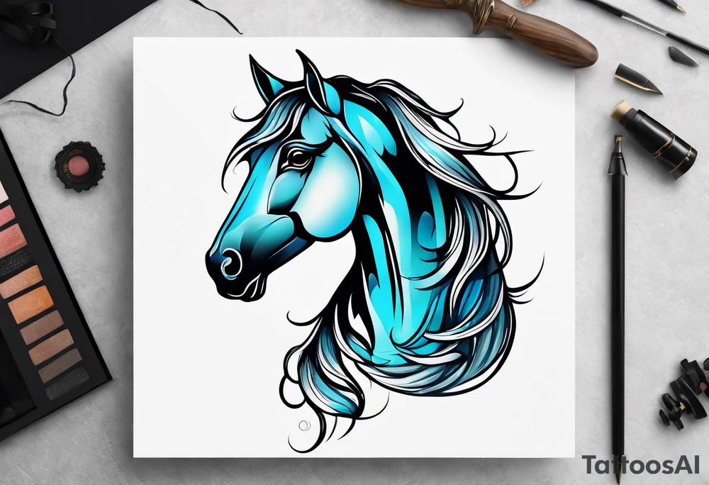 Beautiful Horse tattoo idea