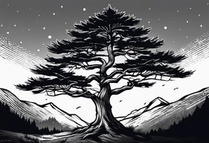 pine tree tattoo idea