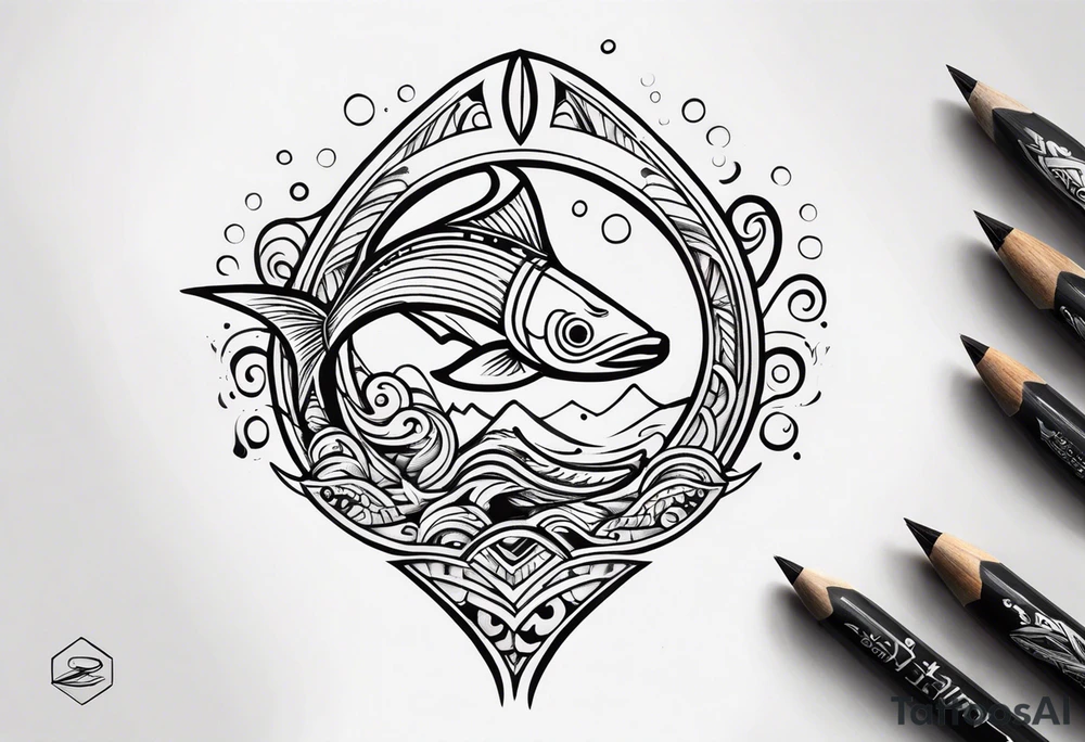 Polynesian fishing hook tattoo tattoo idea