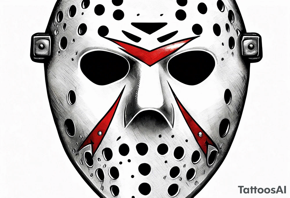 Friday the 13th Jason mask, Japanese art tattoo idea
