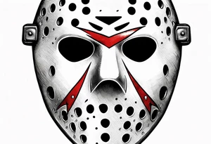 Friday the 13th Jason mask, Japanese art tattoo idea
