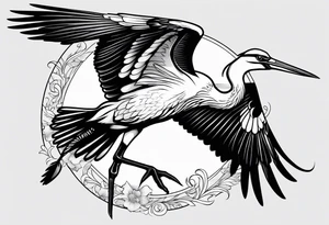 Stork tattoo idea