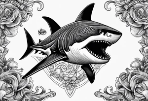 Shark bite tattoo idea