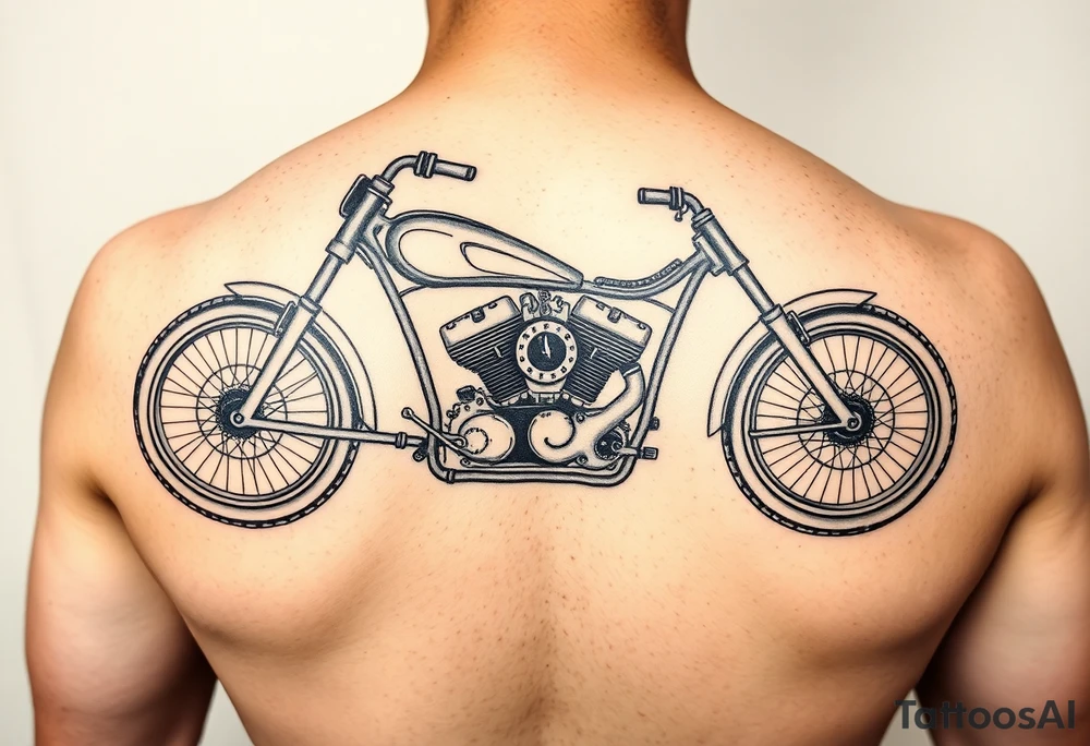 Chopper bike tattoo idea