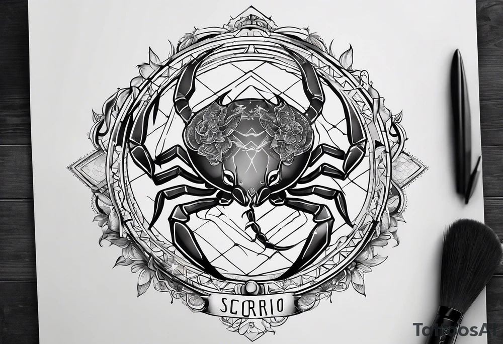 Astrology scorpio tattoo idea