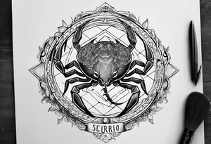 Astrology scorpio tattoo idea