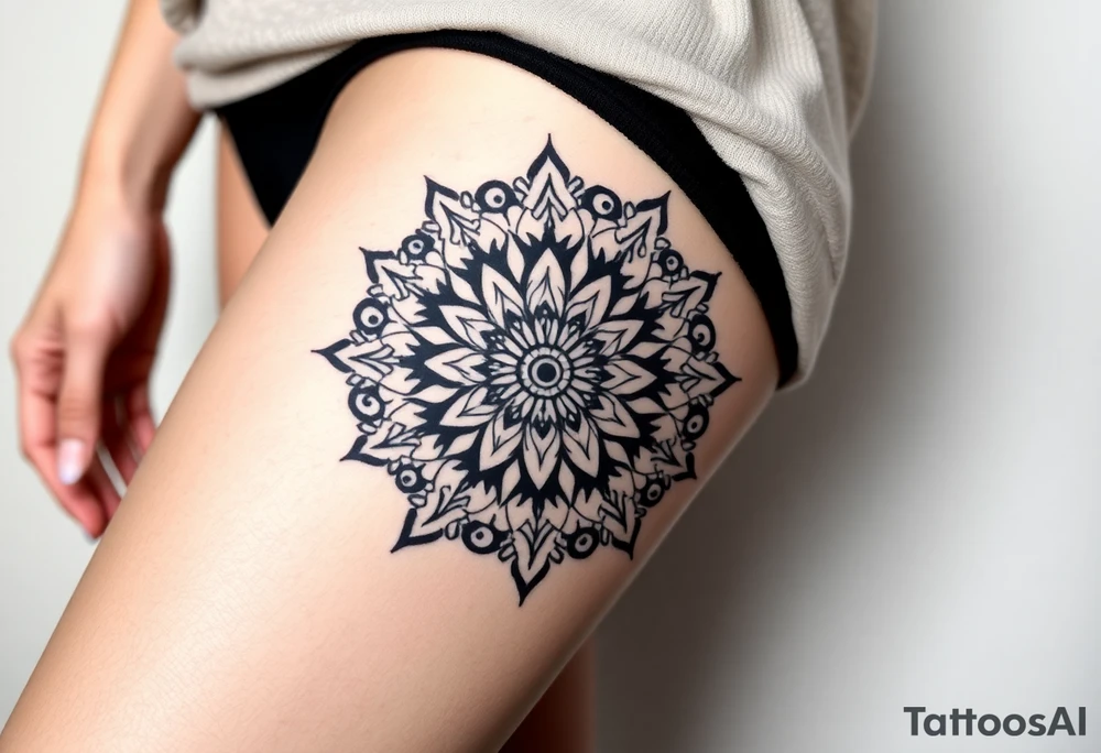 intricate mandala tattoo idea