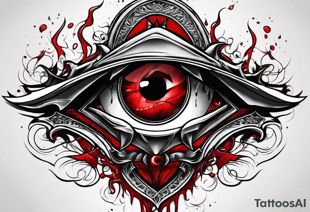 Bleeding eye flow from Alucard in Hellsing tattoo tattoo idea