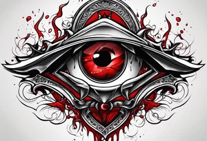 Bleeding eye flow from Alucard in Hellsing tattoo tattoo idea