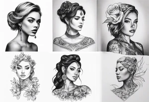 Tattoo that follows the collarbone showing evolution of women tattoo idea