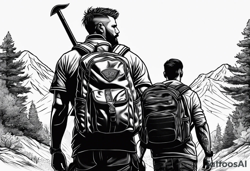 Rucking, brotherhood, shadows, fitness, GrowRuck tattoo idea